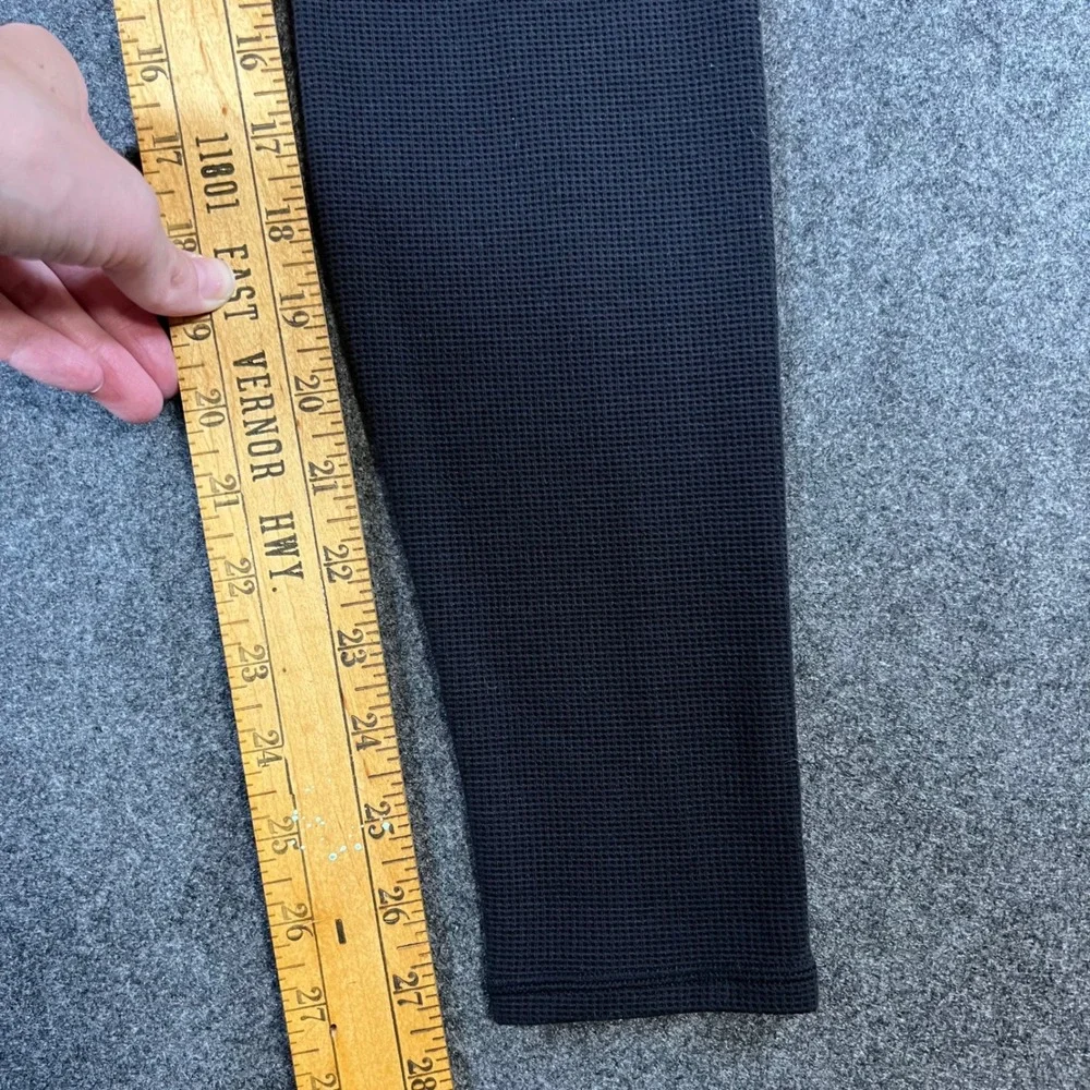 Alo Yoga High Waist Waffle Knit Leggings Charcoal Grey Tencel Blend Womens Small